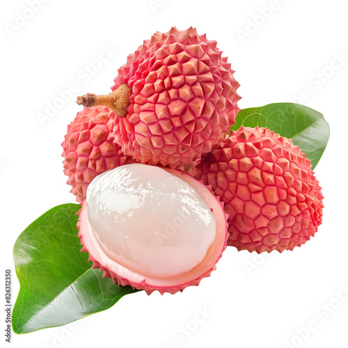 lychee on transparent png background photo