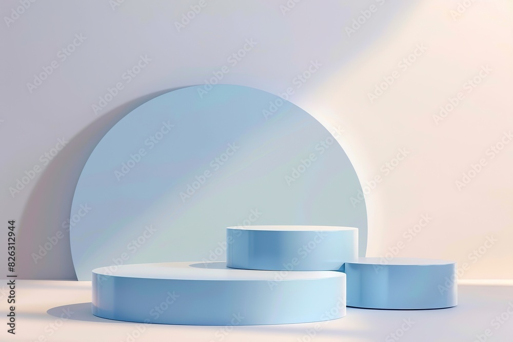 Three Round Podiums for Cosmetic, Soap, Items Presentation. Abstract Minimal Geometric Pedestal. Cylinder Forms, Soft Shadow. Product Object Show Scene. Showcase, Display Case. Beige Stand Backdrop Ad Three Round Podiums for Cosmetic, Soap, Items Presentation. Abstract Minimal Geometric Pedestal. Cylinder Forms, Soft Shadow. Product Object Show Scene. Showcase, Display Case. Beige Stand Backdrop Ad