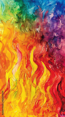 Vibrant Watercolor Art  Capturing the Dynamic Energy of the Heat of the Moment