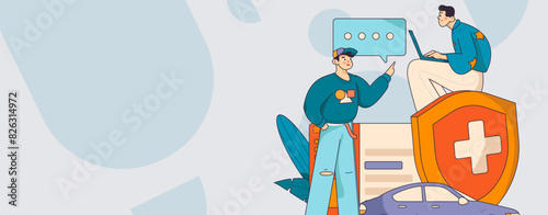 People exercising healthy running vector internet operation illustration
