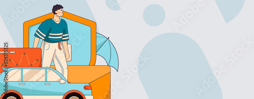 People exercising healthy running vector internet operation illustration
