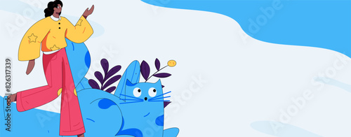 People exercising healthy running vector internet operation illustration
