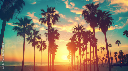 Manhattan Beach Sunset: Palm Trees, Fashion, Travel © mattegg