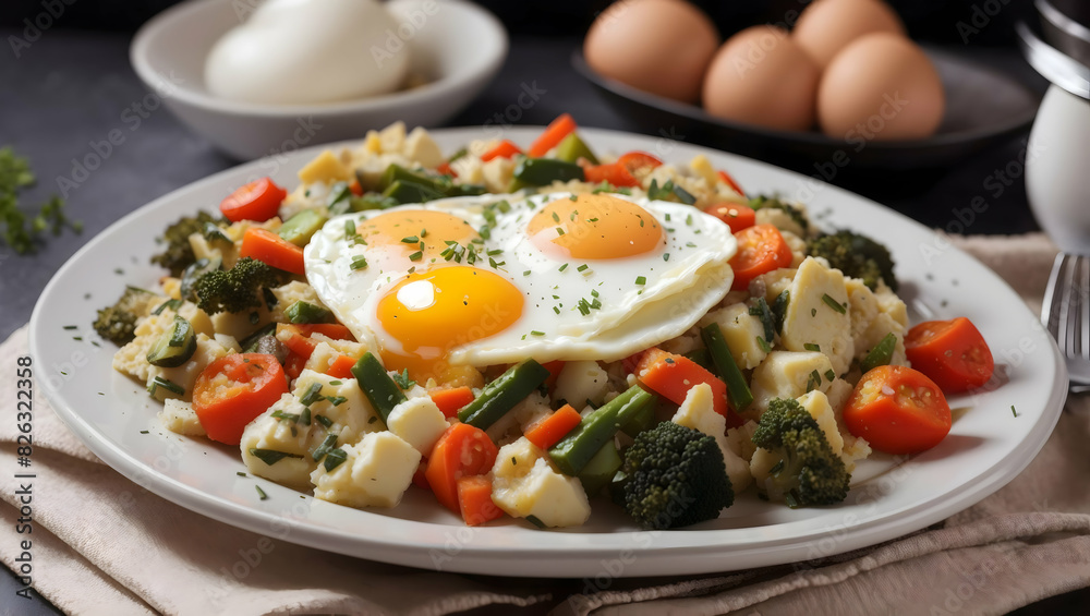 salad with cheese and amlate, eggs salad with cheese and amlate, eggs