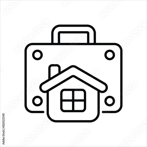 Briefcase vector icon