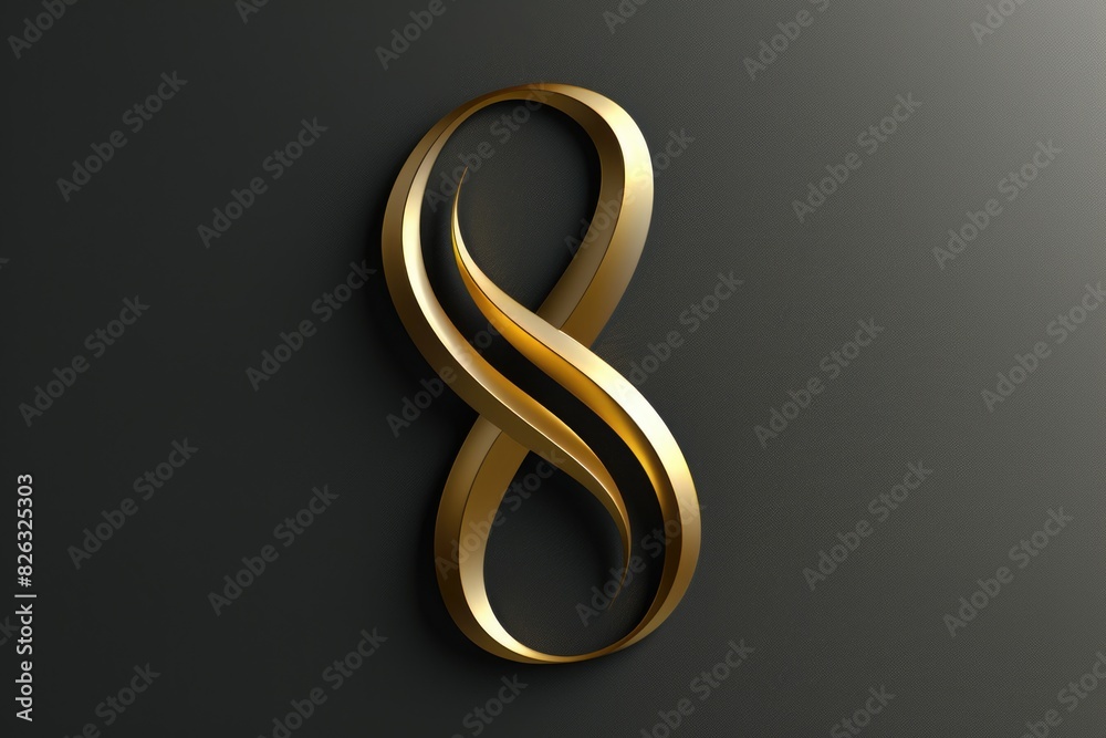 A shiny golden ribbon on a dark black background. Suitable for elegant and luxurious designs A shiny golden ribbon on a dark black background. Suitable for elegant and luxurious designs