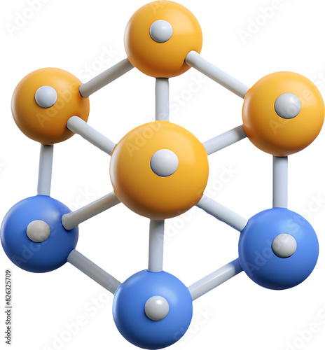 3D Minimalist Data Points Icon - Cluster of Dots for AI Technology Illustration