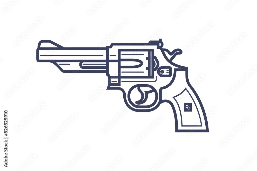 A gun sitting on a table, suitable for crime or safety concepts A gun sitting on a table, suitable for crime or safety concepts