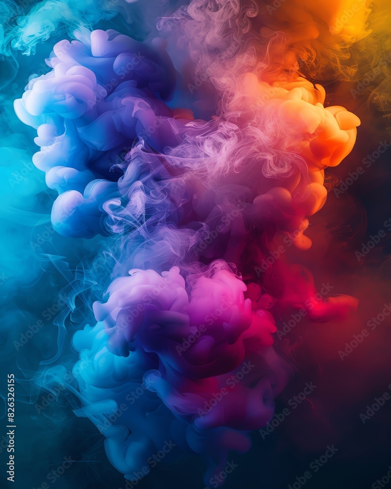 Colorful smoke.
