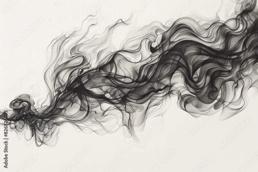 A captivating black and white photo of swirling smoke. Perfect for adding a mysterious touch to your design projects A captivating black and white photo of swirling smoke. Perfect for adding a mysterious touch to your design projects