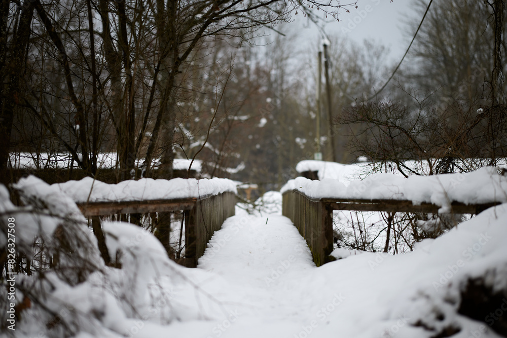 Naklejka premium Wintertime in Bavaria Germany