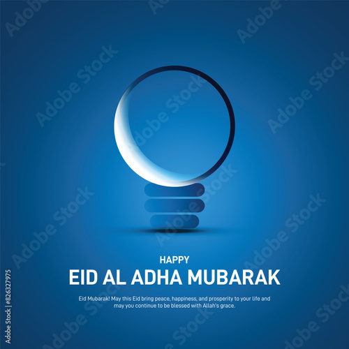 Eid mubarak creative concept. Eid ul adha creative template, banner, poster, background, greetings card, discount banner, social media post, post card etc. Muslim eid festival creative.