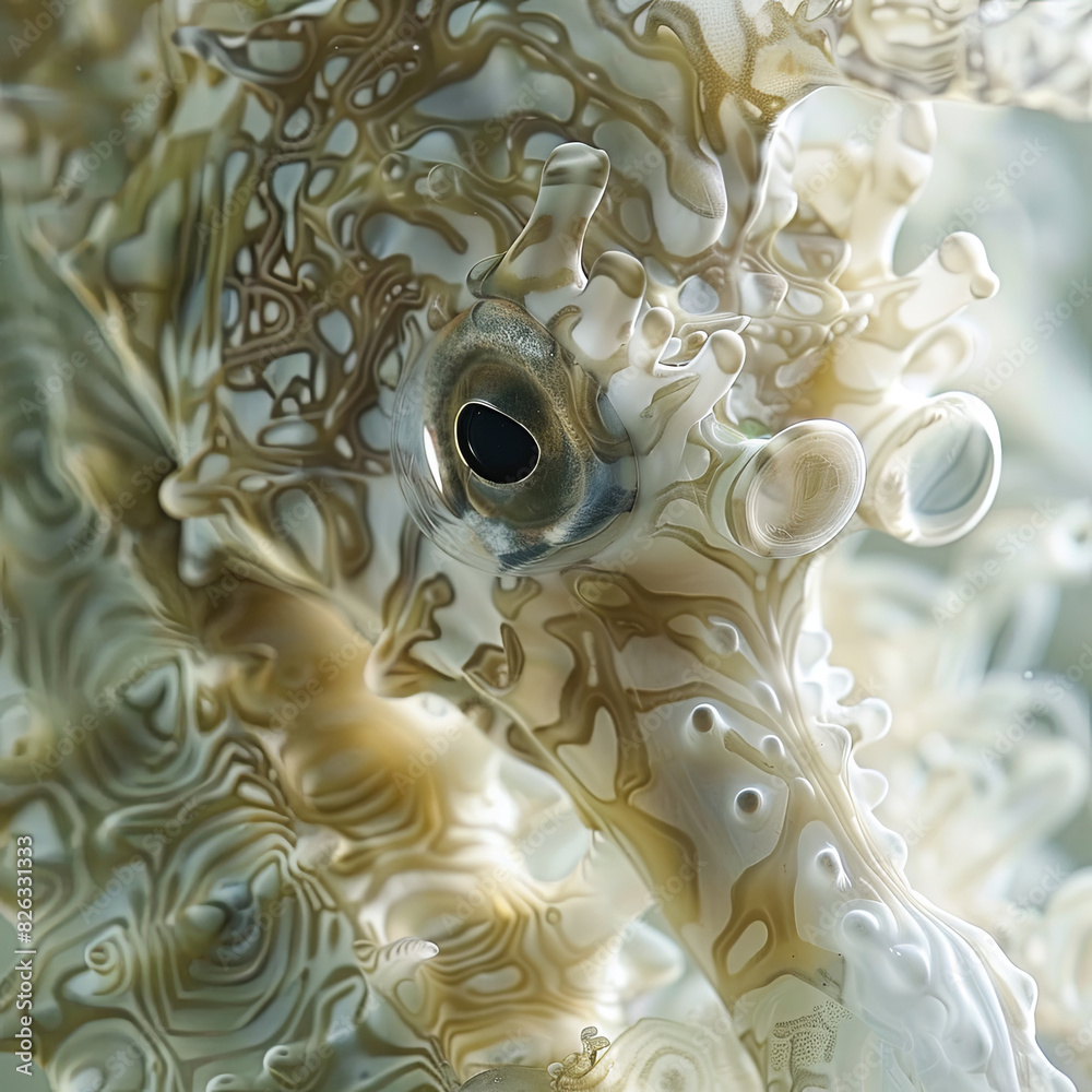 Obraz premium Close-up photos of various fish and aquatic animals.