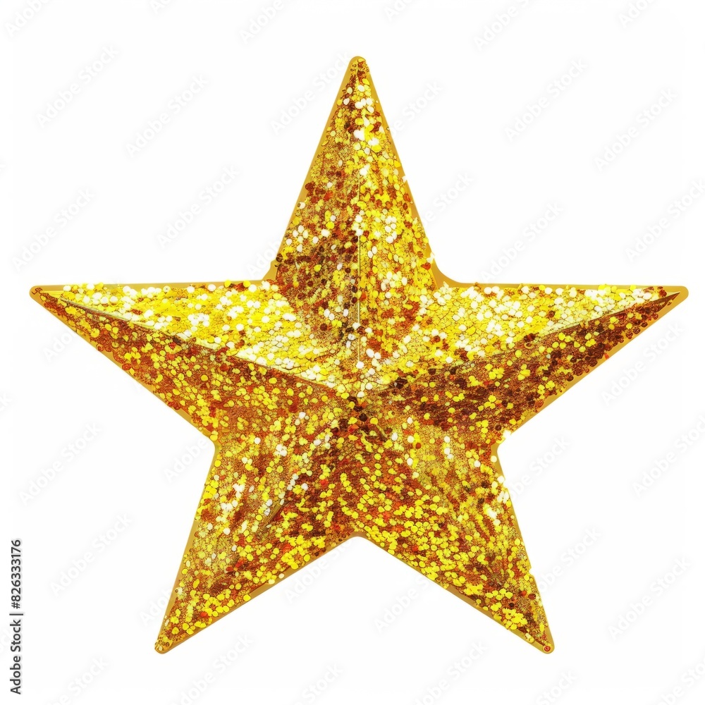 Glitter yellow star symbol isolated Glitter yellow star symbol isolated