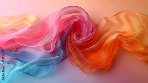 Modern fashion scarves on light color background