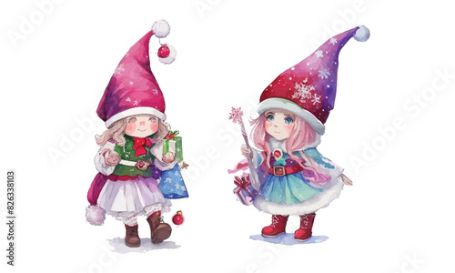Christmas Day Girl Cartoon