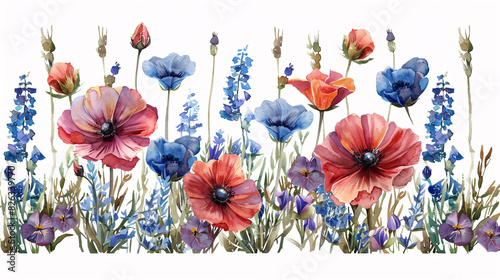 Watercolor illustration of pink peonies and buds, ideal for celebration and garden-themed designs, isolated on white background