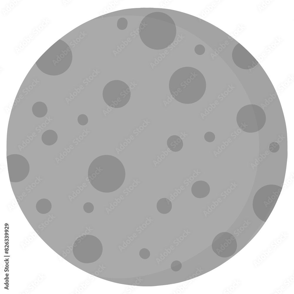 Fototapeta premium Gray moon illustration