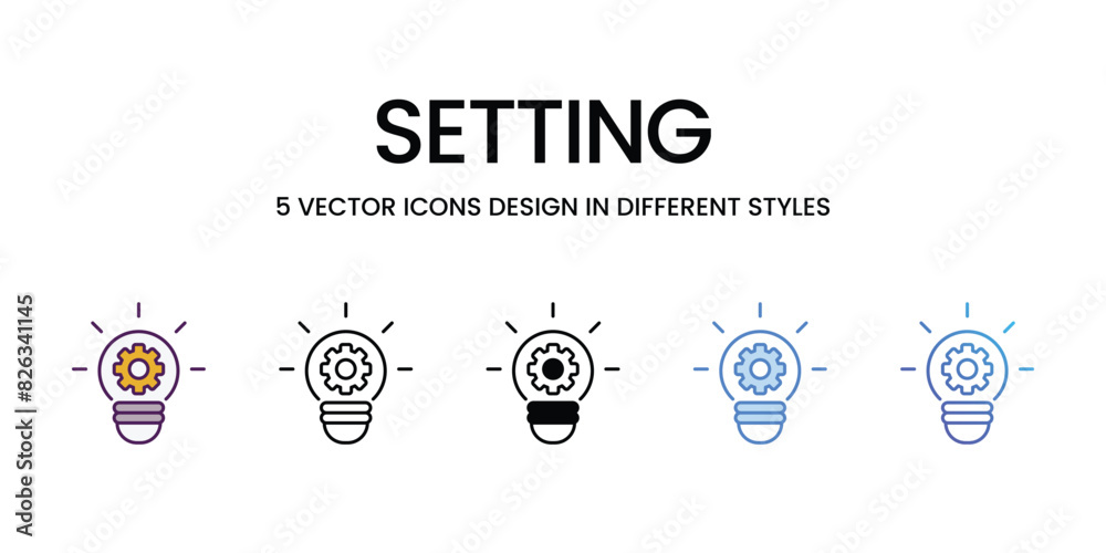 Setting icons vector set stock illustration. Setting icons vector set stock illustration.
