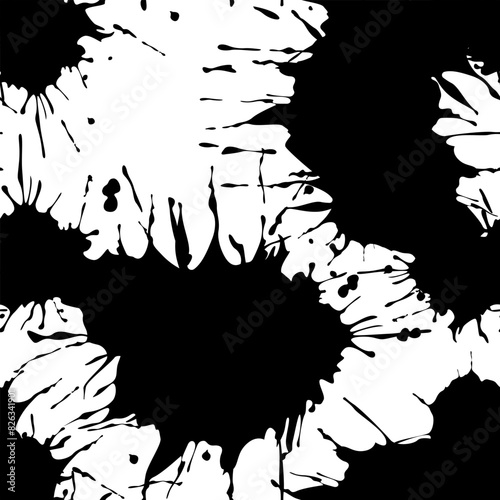 seamless black ink splat background. seamless splash water background. seamless pattern with splashes ink. Ink splatter seamless pattern background