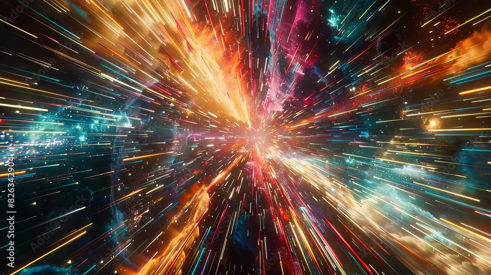 exhilarating hyperspace jump with radiant light streaks abstract scifi digital art exhilarating hyperspace jump with radiant light streaks abstract scifi digital art