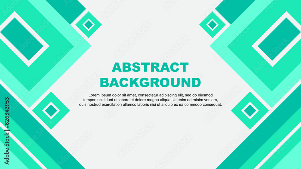 Abstract Background Design Template. Abstract Banner Wallpaper Vector Illustration. Abstract Teal Green Cartoon