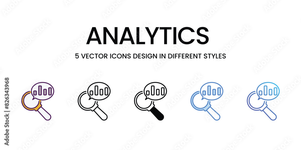Analytics icons vector set stock illustration. Analytics icons vector set stock illustration.