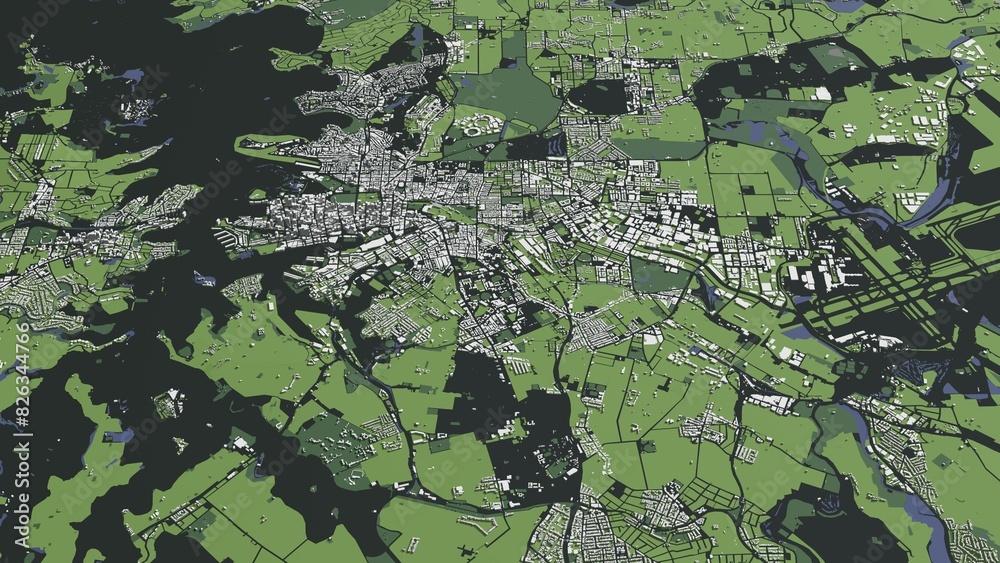 3D illustration of city and urban in Sydney Australia 3D illustration of city and urban in Sydney Australia