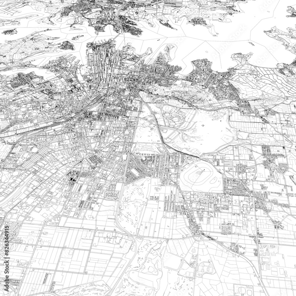 Naklejka premium 3D illustration of city and urban in Sydney Australia