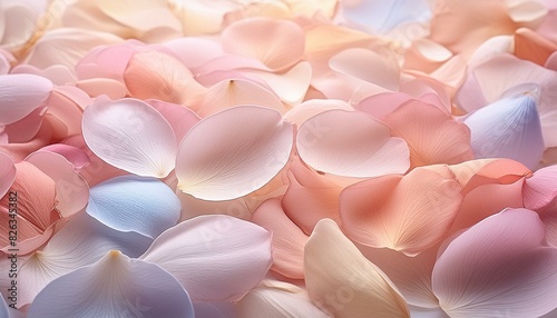 Light pastel flower petals. Perfect image for a party, bridal shower, Valentine, card, or recital background.