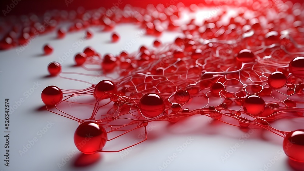 The beaytiful modren techonology background with hydrogen shape of red color The beaytiful modren techonology background with hydrogen shape of red color