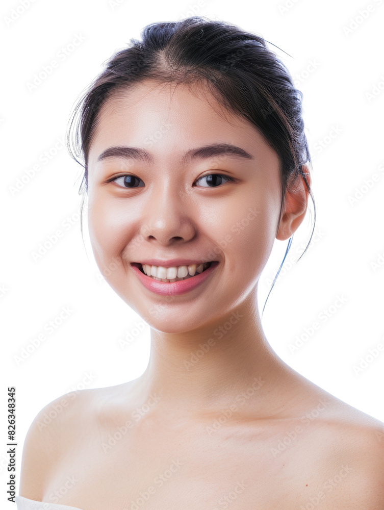 Young and beautiful asian hong kong chinese japanese korean girl transparent background