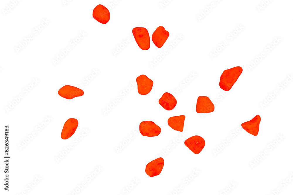 Valentine day background with red hearts isolated on a transparent background