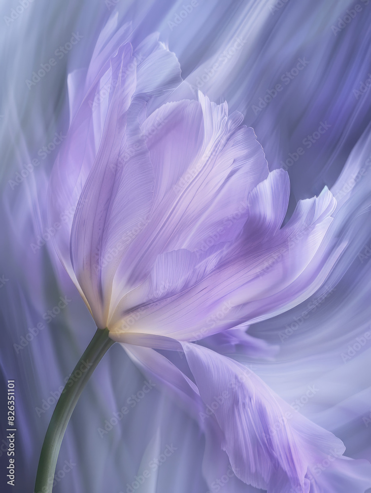 still life photography, a flower in movement with low shutter speed, blurred lines, grainy, pastel blue white and lavender colours, motion blur still life photography, a flower in movement with low shutter speed, blurred lines, grainy, pastel blue white and lavender colours, motion blur