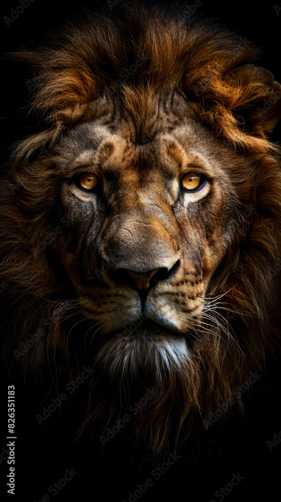 Naklejka premium Wild Tiger Lion Portrait