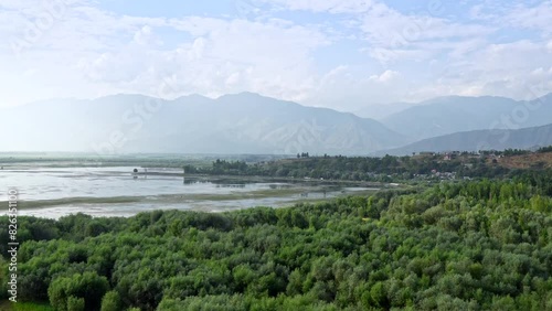 Wular Lake, Mountain Lakes of Jammu and Kashmir, India photo