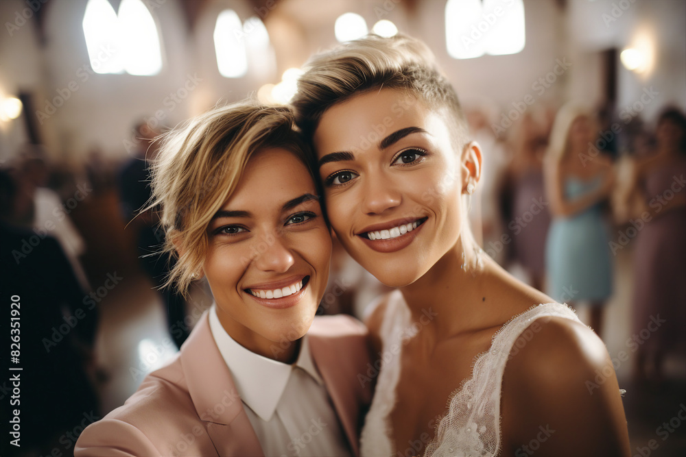 Lovely wedding decorations happiest couple day holiday illustration made with Generative AI tools