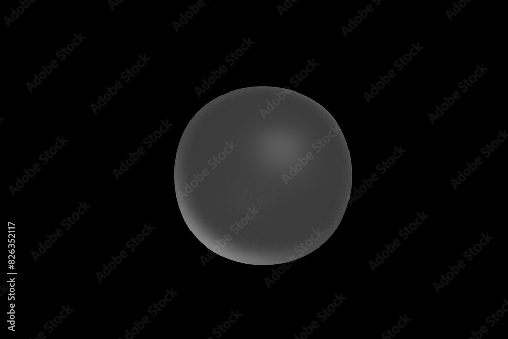 black background, ball, 3D black background, ball, 3D