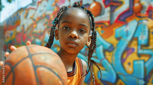 Young Basketball Player in Urban Setting