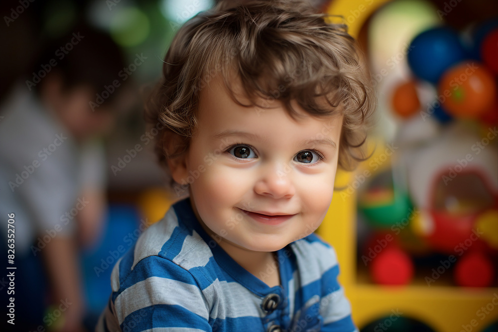 Cute children in playground playroom territory having fun playful childish mood made by Generative AI Cute children in playground playroom territory having fun playful childish mood made by Generative AI