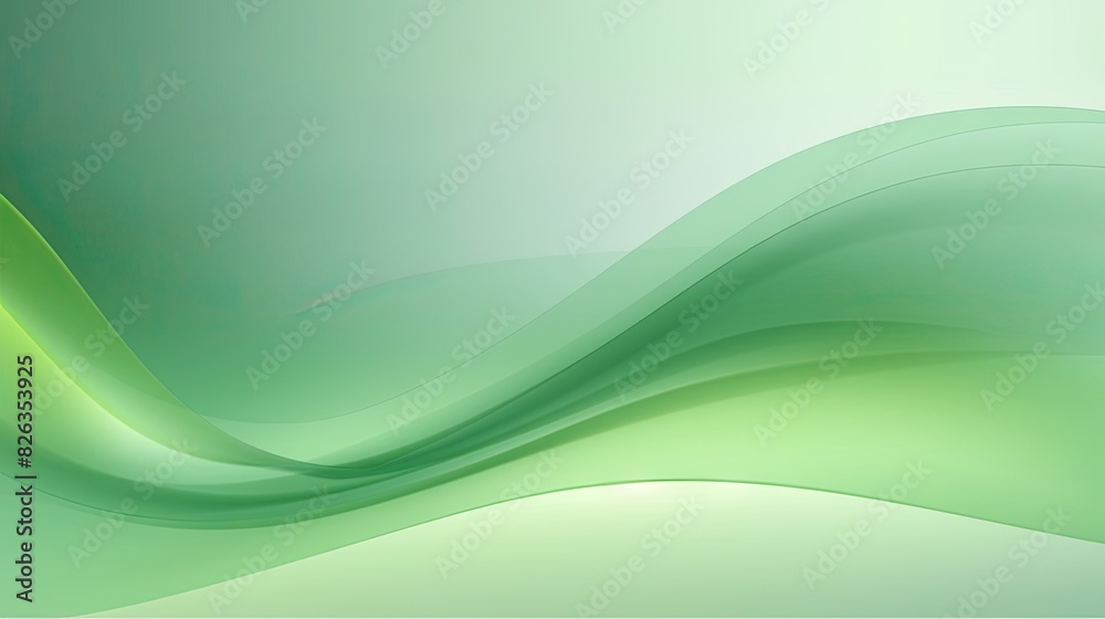 Elegant green abstract background with smooth wavy lines and a soft glow effect Elegant green abstract background with smooth wavy lines and a soft glow effect