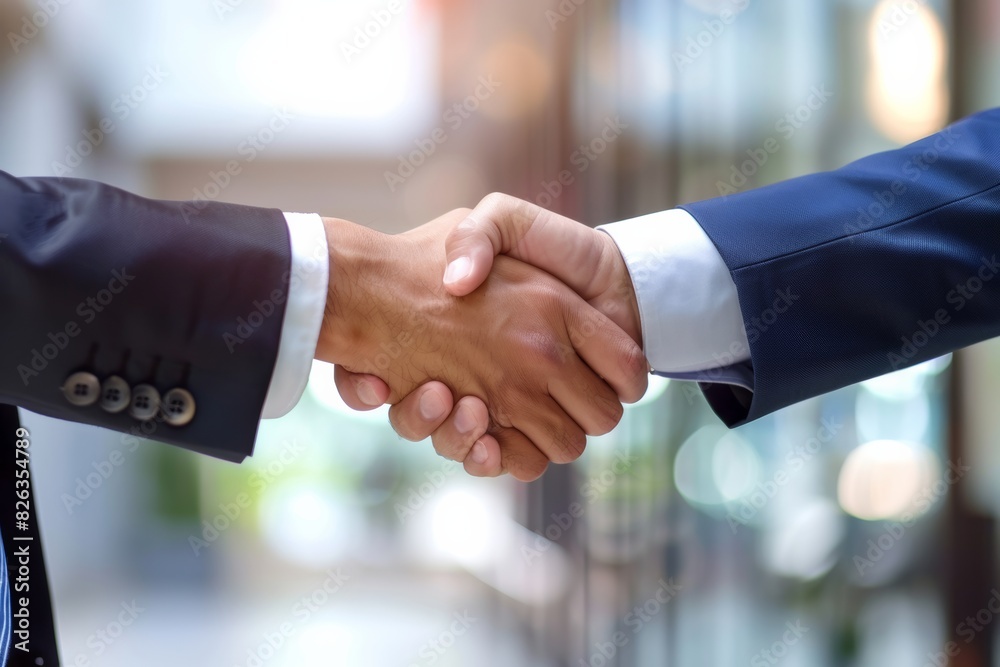 caucasian business people shaking hands in office making deal caucasian business people shaking hands in office making deal