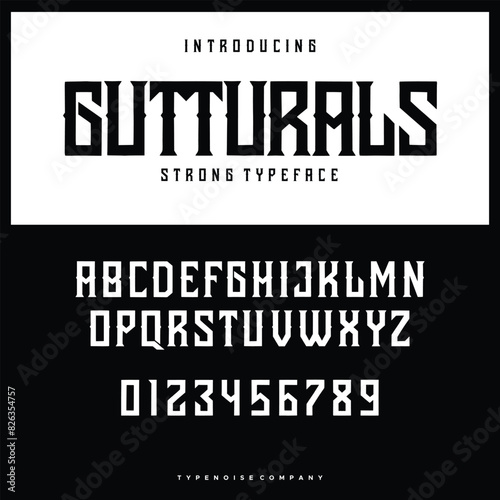 Gutturals Strong Typeface