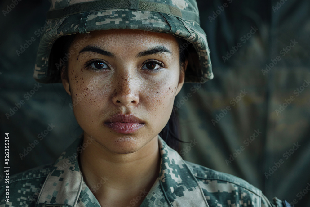 Generative ai picture of soldier in military uniform fighting for peace Generative ai picture of soldier in military uniform fighting for peace