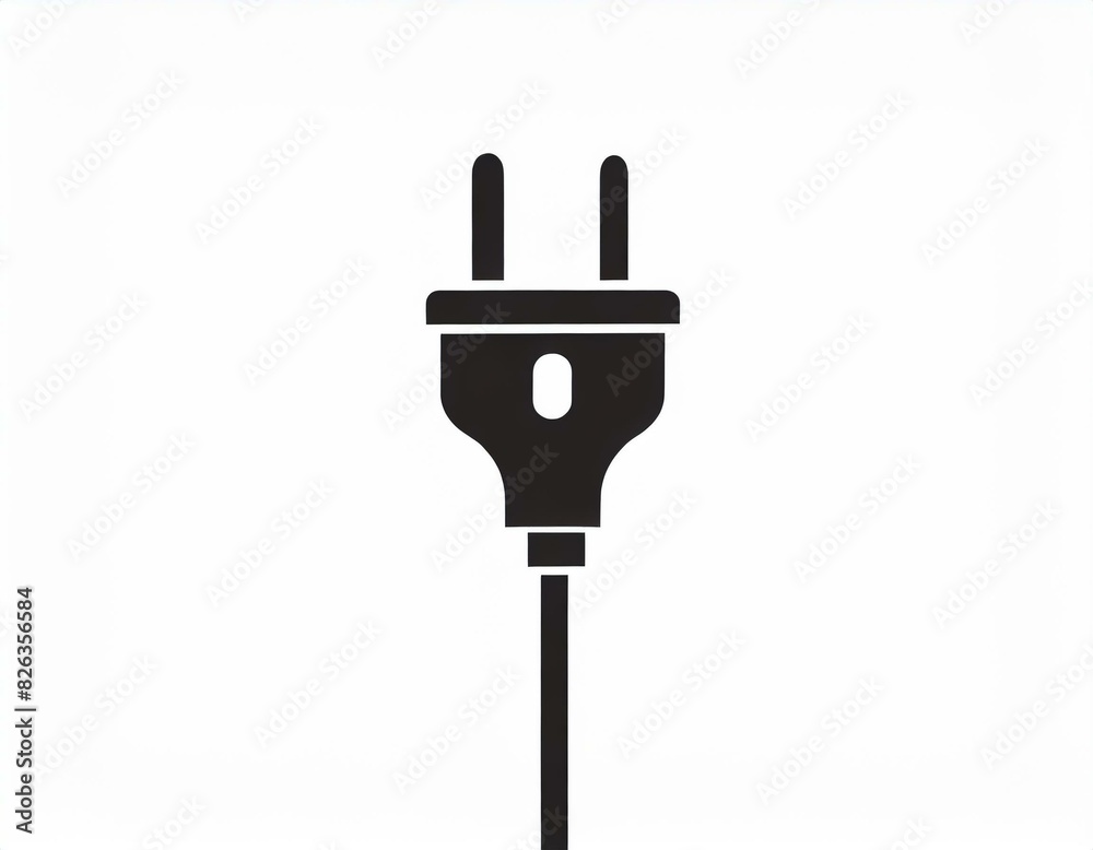 electrical plug for socket, vector picture on a white background, logo electrical plug for socket, vector picture on a white background, logo