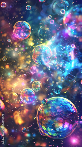 Vibrant colorful bubbles