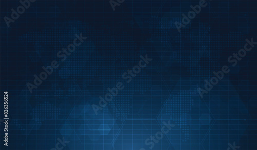 Abstract dot white blue pattern gradient texture technology background.