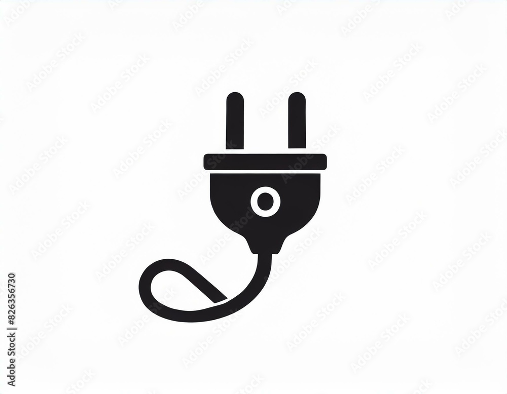 electrical plug for socket, vector picture on a white background, logo electrical plug for socket, vector picture on a white background, logo