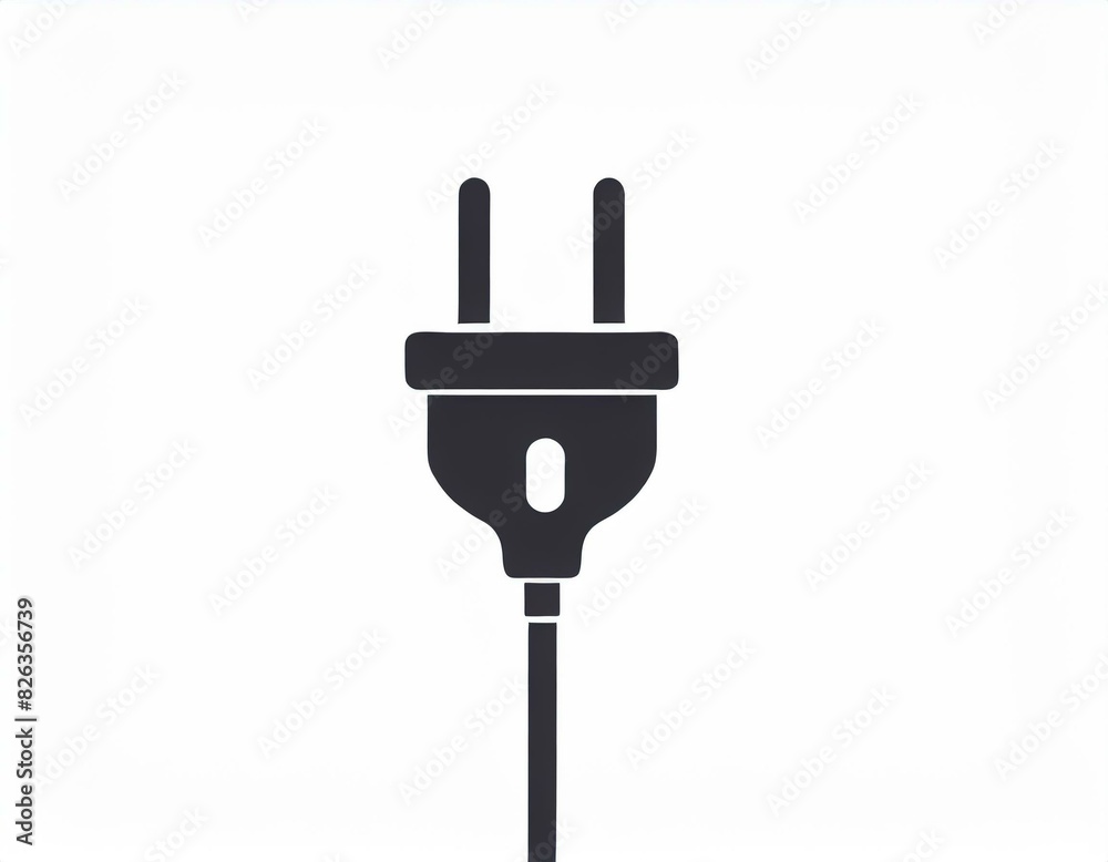 electrical plug for socket, vector picture on a white background, logo electrical plug for socket, vector picture on a white background, logo