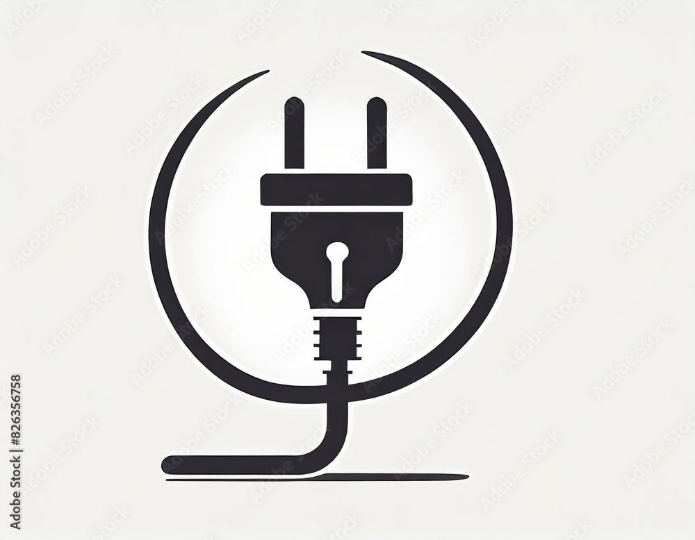 electrical plug for socket, vector picture on a white background, logo electrical plug for socket, vector picture on a white background, logo